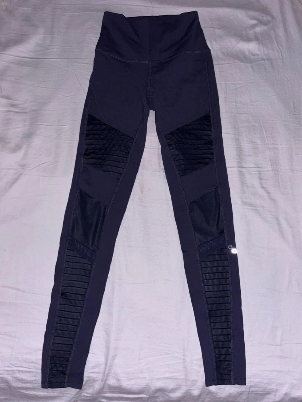 ALO Yoga Black High-Waist Moto Leggings | XS